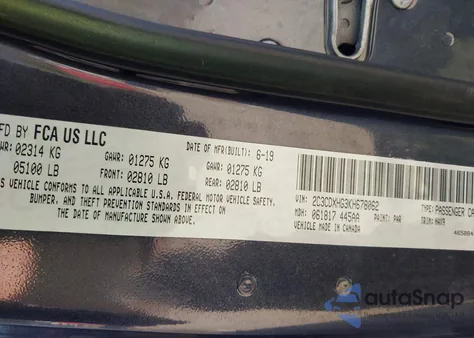 2019 Dodge Charger Gt Rwd z USA, uszkodzony, nr VIN 2C3CDXHG3KH678062